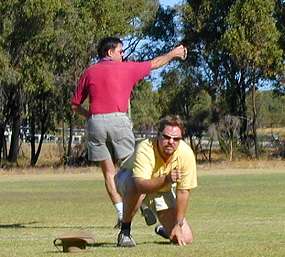 Bob Fry, Ric Bellis at practise
